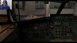 X-Plane 10 - Boeing 737-200 Shared cockpit with a beautiful night time landing.