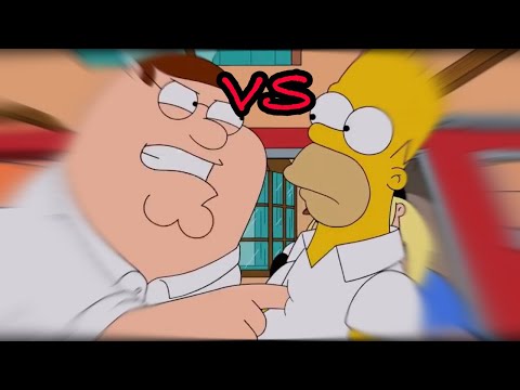 Peter Griffin VS Homer Simpson | Full Uncut Battle