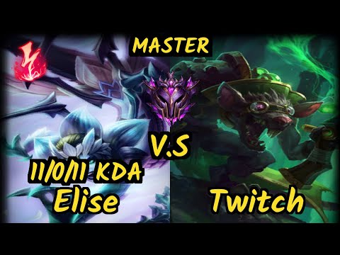 FNC Broxah (ELISE) vs TWITCH - 11/0/11 KDA JUNGLE GAMEPLAY - EUW Ranked MASTER