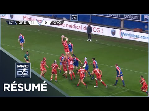PRO D2 - Résumé FC Grenoble Rugby-Oyonnax Rugby: 24-28- J25 - Saison 2022/2023