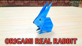 How To Make Easy Paper Rabbit For kids 😄/ Origami Paper Rabbit 🐰/ Step by step beginners 🙂