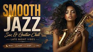 Smooth Jazz & R&B 🌙 Late Night Saxophone & Guitar for Relaxing Romantic Nights