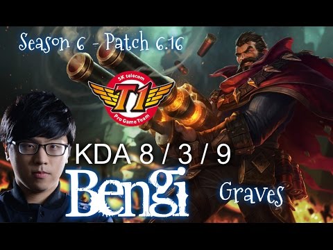 SKT T1 Bengi GRAVES vs TWITCH JUNGLE - Patch 6.16 KR Ranked | League of Legends