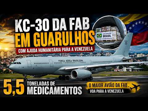 INÉDITO ! Maior avião da FAB chega a Guarulhos com ajuda humanitária para a Venezuela