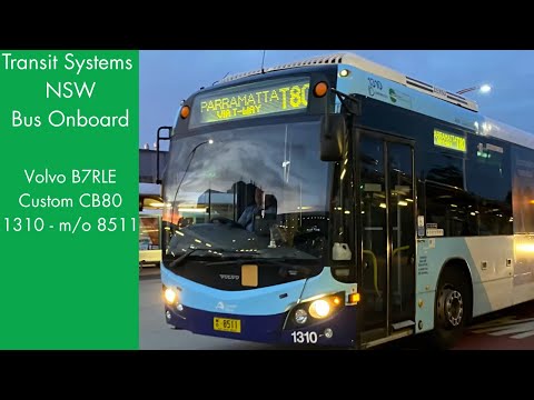 Transit Systems NSW Bus Onboard - Volvo B7RLE Custom CB80 1310 - m/o 8511