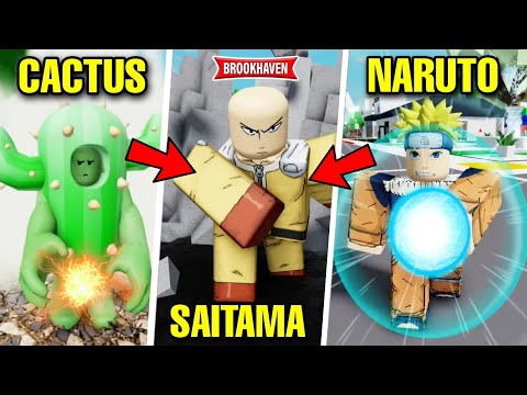 CACTUS VS NARUTO VS SAITAMA CAR LA TEAM DES .... !  ROBLOX - BROOKHAVEN
