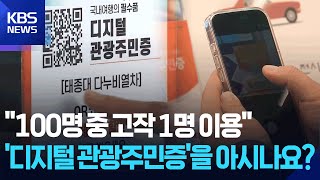 “100명 중 고작 1명”…디지털 관광주민증 ‘외면’ / KBS  2025.10.24.