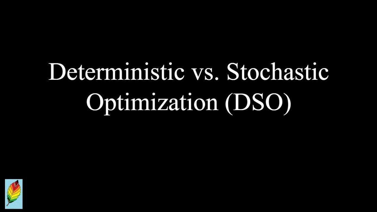 Deterministic vs. Stochastic Optimization (DSO)