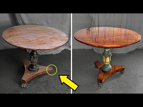 Amazing Restoration of a Early 18th Century Dutch Mahogany Centre Table | Arie Furniture Restoration