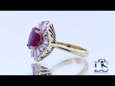14kt Yellow Gold Ruby Ring with 2.00CT in diamonds 173200