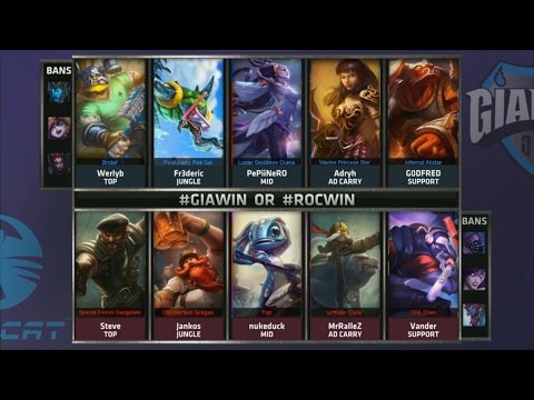 GIA vs ROC Game 2 Highlights - GIANTS GAMING vs ROCCAT- QUARTERFINALS EU LCS SUMMER 2015 REGIONALS