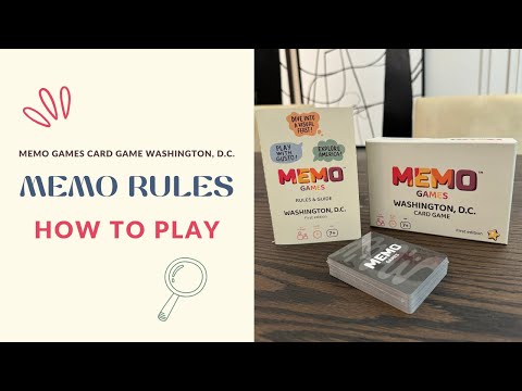 How to play MEMO GAMES card game Washington, D.C.