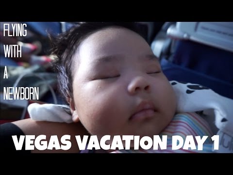 VEGAS VACATION 2016 Day 1 | Flying with a Newborn | TeamYniguezVlogs #171b | MommyTipsByCole