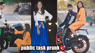 task prank on public/best  girlfriend  proposal prank / funny video  veer samrat