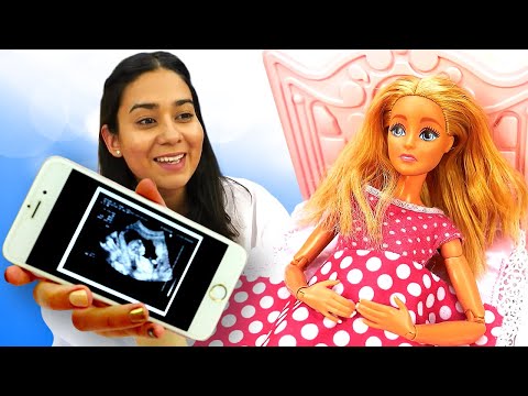 Puppen Video auf Deutsch. Barbie ist schwanger! Spielspaß mit Valeria