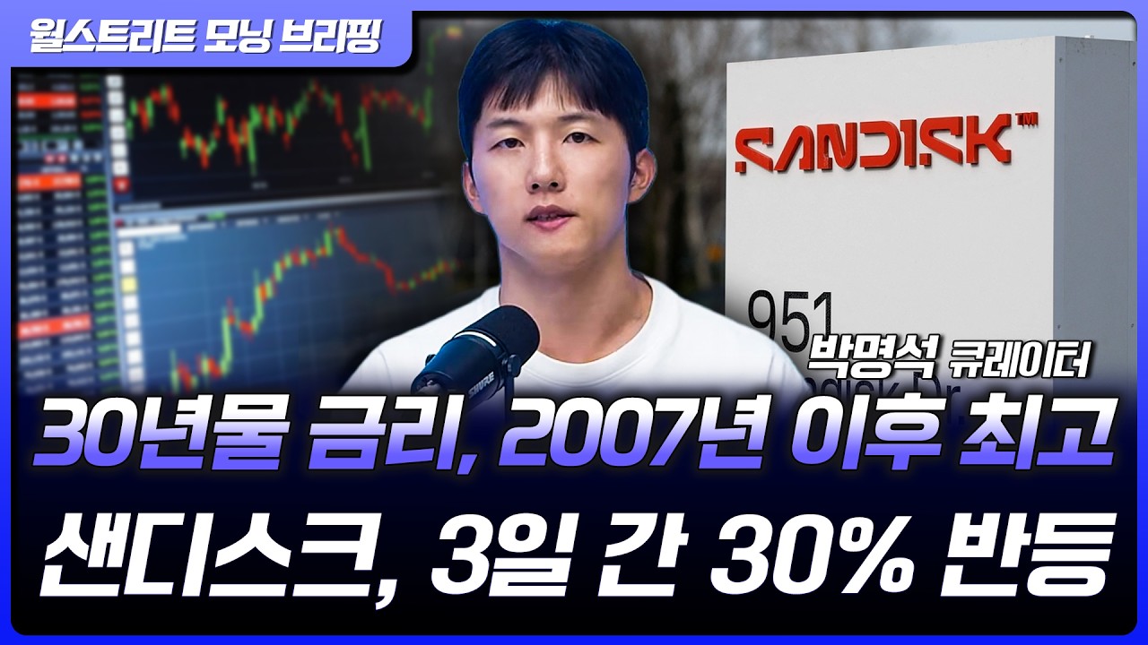 샌디스크, 인베스터데이 이후 30% 상승...뉴욕 증시, 금리 불확실성에 연이틀 하락 [월가 뉴스레터]