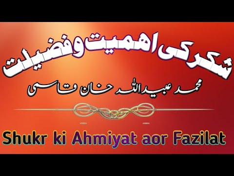 Shukr ki Ahmiyat aor Fazilat, bayan.  شکر کی اہمیت اور فضیلت، بیان Video
