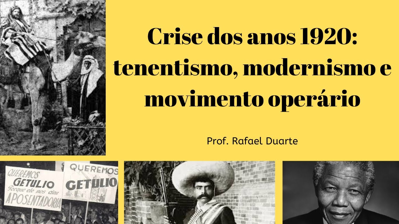 Crise dos anos 1920 (TENENTISMO, MOVIMENTO OPERÁRIO E MODERNISMO)