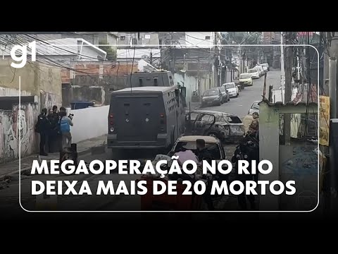 Jornal Hoje: mega-operation against the Comando Vermelho in Rio leaves more than 20 dead
