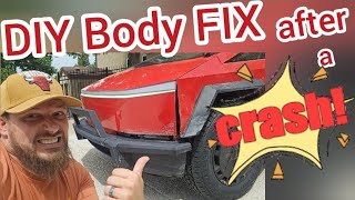WRECKED!  To [like]New. Cybertruck DIY Repair