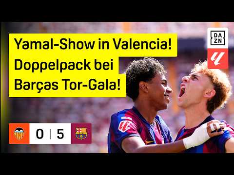 Barça zerlegt auch Valencia: FC Valencia - FC Barcelona |  4. Spieltag | LaLiga | DAZN Highlights