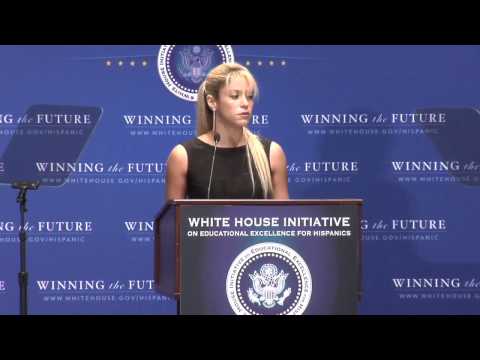 Shakira's Speech at the swearing-in Ceremony for the White House Initiative on Ed. Exc for Hispanics