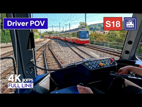 🇨🇭 Führerstandsmitfahrt Forchbahn (S18) Driver's POV | Stadelhofen - Esslingen [4K]