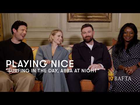 Thumbnail of the video: James Norton and the Playing Nice cast pretended to be ABBA in Cornwall | BAFTA