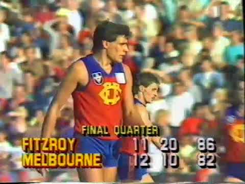 1986 Round 3 VFL Fitzroy Vs Melbourne at Victoria park  Sevens Big League, Last Quarter  30 mins