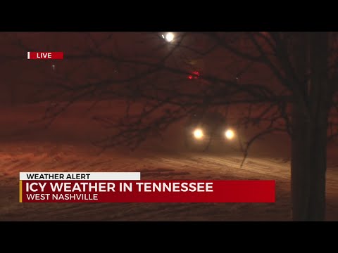 Icy weather in West Nashville