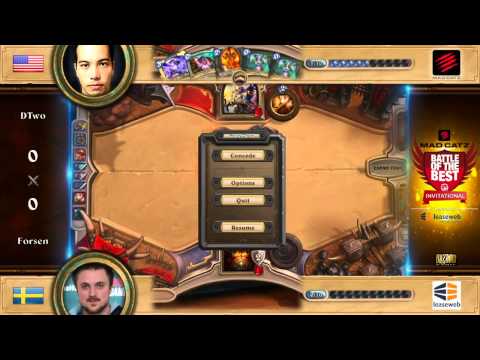 PT 1 Forsen vs. DTwo Grand Final - Mad Catz Battle of the Best Hearthstone Cup #1 -  by LeaseWeb