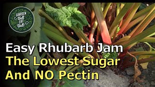 The Easiest RHUBARB Sauce And Jam! Very LOW Sugar & NO Pectin! Plus How You Should Pick It Too