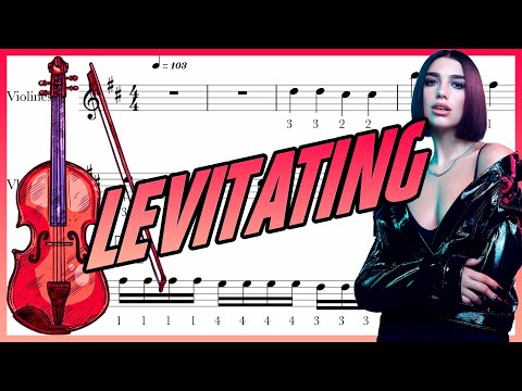 LEVITATING partitura violín/ partitura violino / violin sheet - easy violin sheet / DUA LIPA