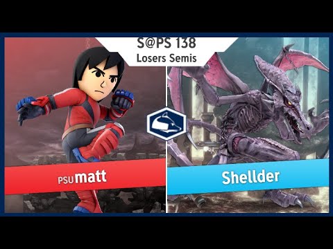 S@PS 138 Ultimate Singles - Shellder(Ridley) vs matt(Mii Brawler) Losers Semis