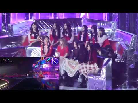 171202 RED VELVET , GFRIEND , WANNA ONE reaction to HYUNA   Lip & Hip @ Melon Music Awards 2017
