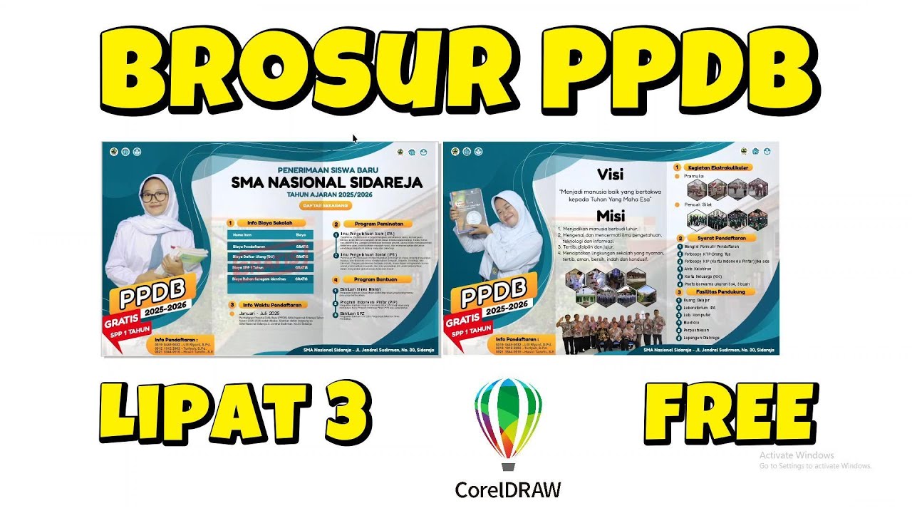 Desain Brosur Lipat 3 GRATIS