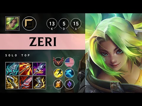 Zeri Top vs Gwen: Dominating - NA Grandmaster Patch 14.18