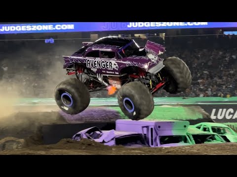 Monster Jam Superstar Challenge 2023 Avenger NITRO (Jim Koehler) FREESTYLE - Anaheim CA