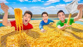 تحدي صنع اكبر صحن اندومي في العالم ! 🍝 ( نهاية صادمة ) 😱🔥