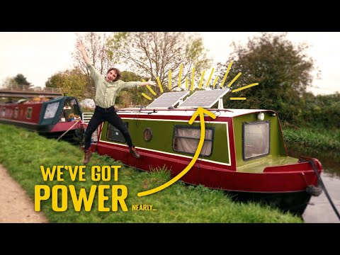 Installing SOLAR POWER On Our Project NARROWBOAT | EP73