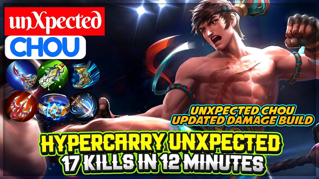 <h1 class=title>HyperCarry unXpected, 17 Kills In 12 Minutes [ unXpected Chou ] Mobile Legends</h1>