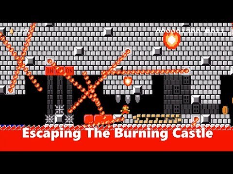 (Intense) "Escaping The Burning Castle" Course! / Super Mario Maker 2 Gameplay!