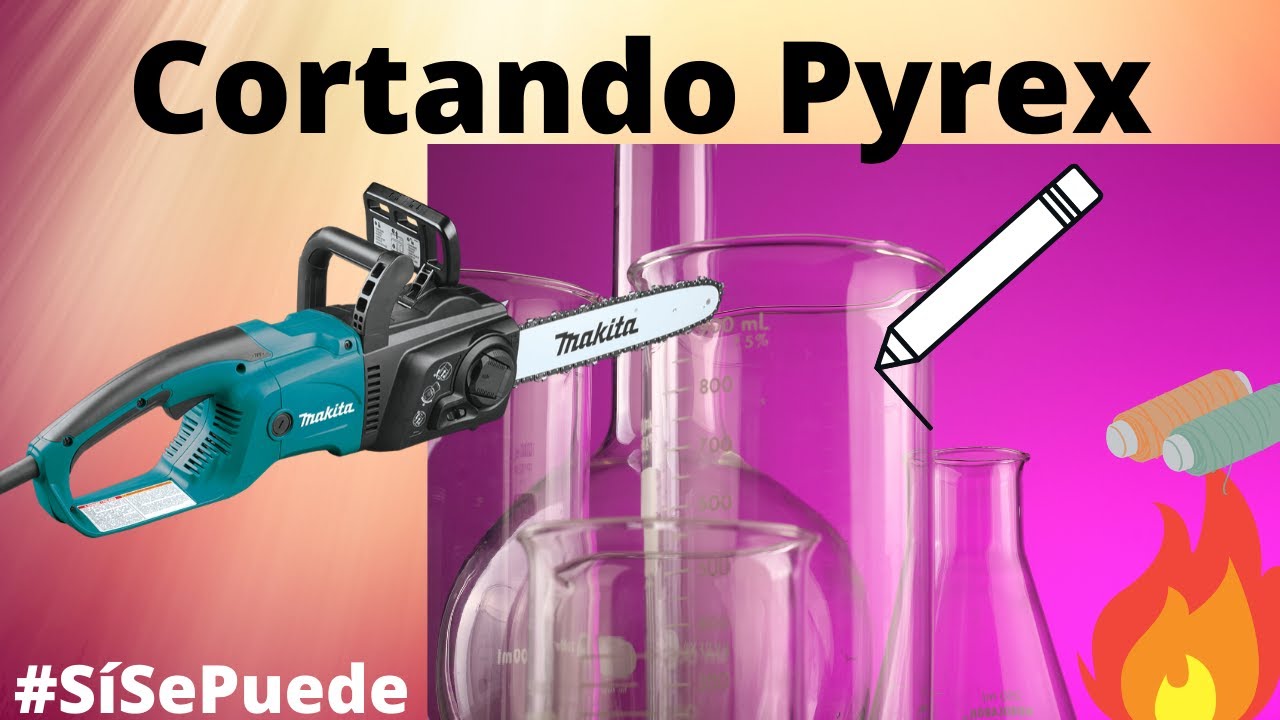 ¿Cómo cortar vidrio Pyrex (vidrio borosilicatado) Cortar tubo de vidrio Pyrex matraz volumétrico ↔