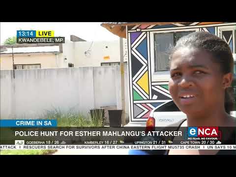 Police hunt for Esther Mahlangu's attacker