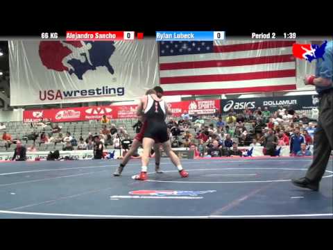 Alejandro Sancho vs. Rylan Lubeck at 2013 Junior Nationals - FILA - GR