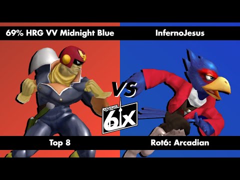 ROT6 Arcadian Top 8 - Midnight Blue (Captain Falcon) vs InfernoJesus (Falco) Melee Singles