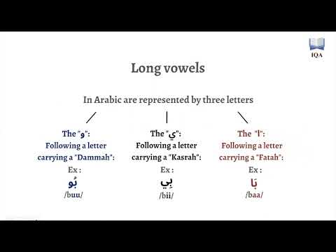 Short vowels and long vowels in Arabic