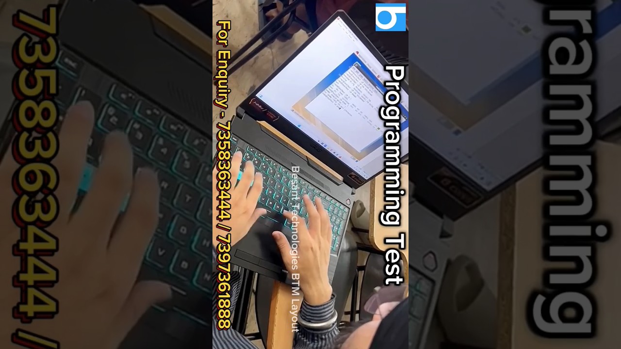 Programmingg Test 👾 #coding #programmer #java #python #besanttechnologies #slowed #trend #motivation