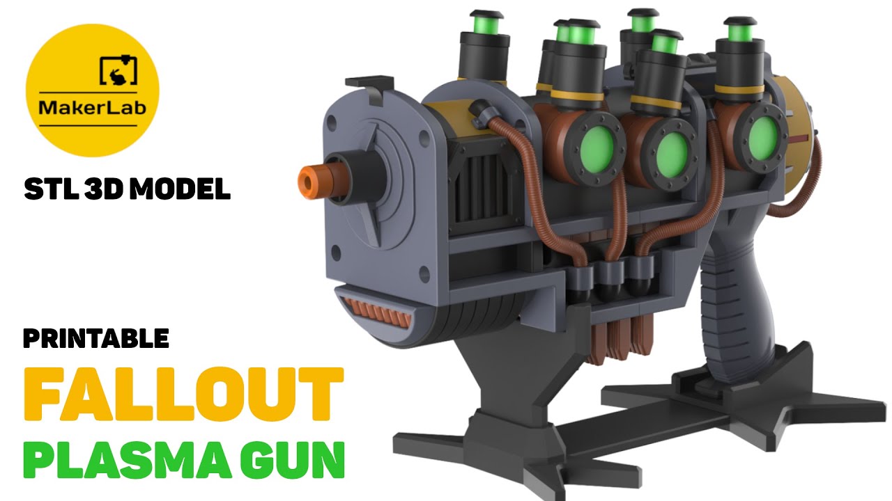 Plasma Blaster - Fallout 4 - Para impress&atilde;o - Arquivos STL - Uso pessoal Modelo de Impressão 3D