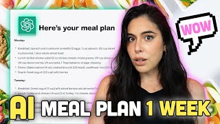 Ai creates my meal plan for 1 WEEK... here is how it went!